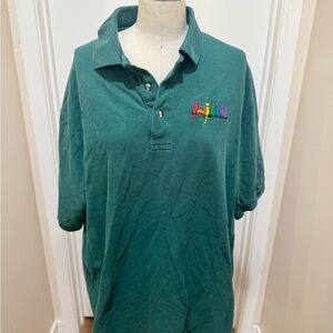 Rainbow Embroidered Cats Polo Shirt